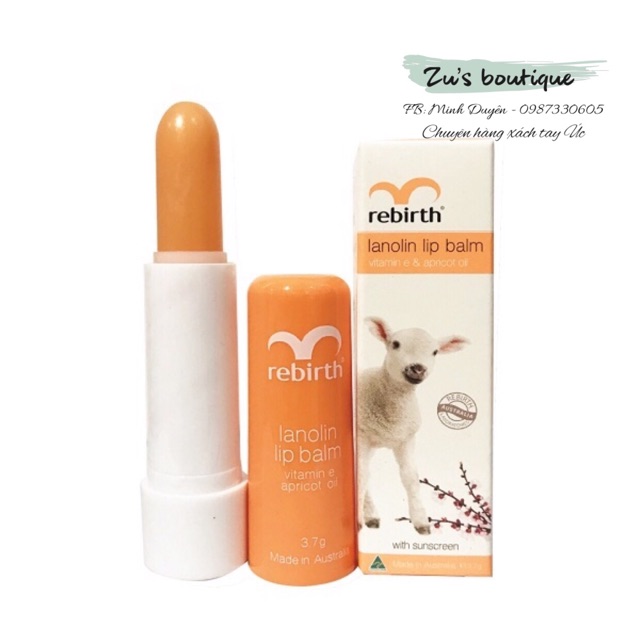 Son dưỡng môi nhau thai cừu Rebirth