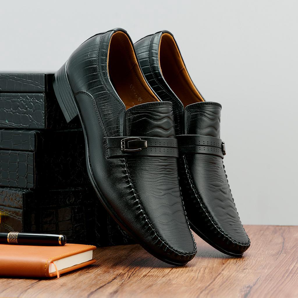 Giày da nam LEXSHOES giày da bò LS04 cao cấp bảo hành 2 năm