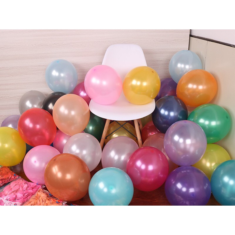 100 Bong Bóng 10 Inch Trang Trí Tiệc Sinh Nhật, Lễ Tình Nhân