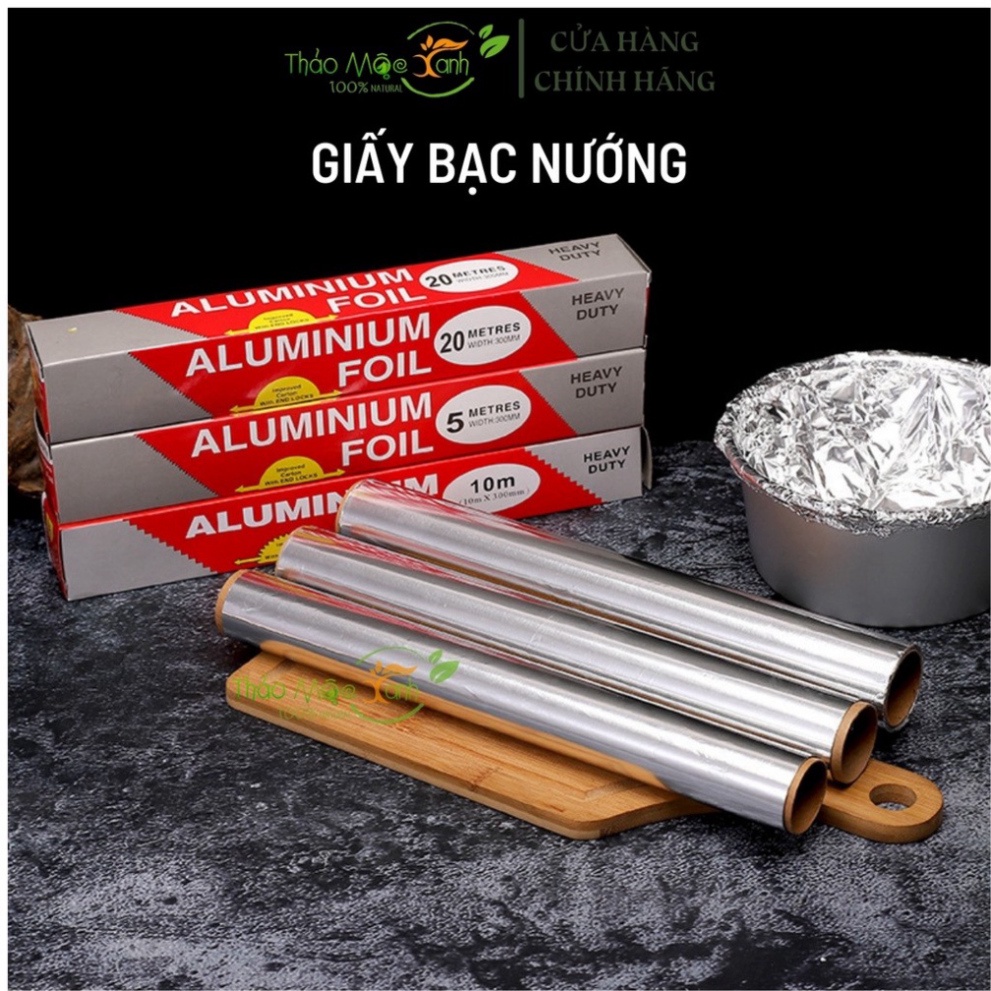 Giấy bạc nướng thức ăn, màng nhôm nướng thịt, bảo quản thực phẩm, cá BBQ