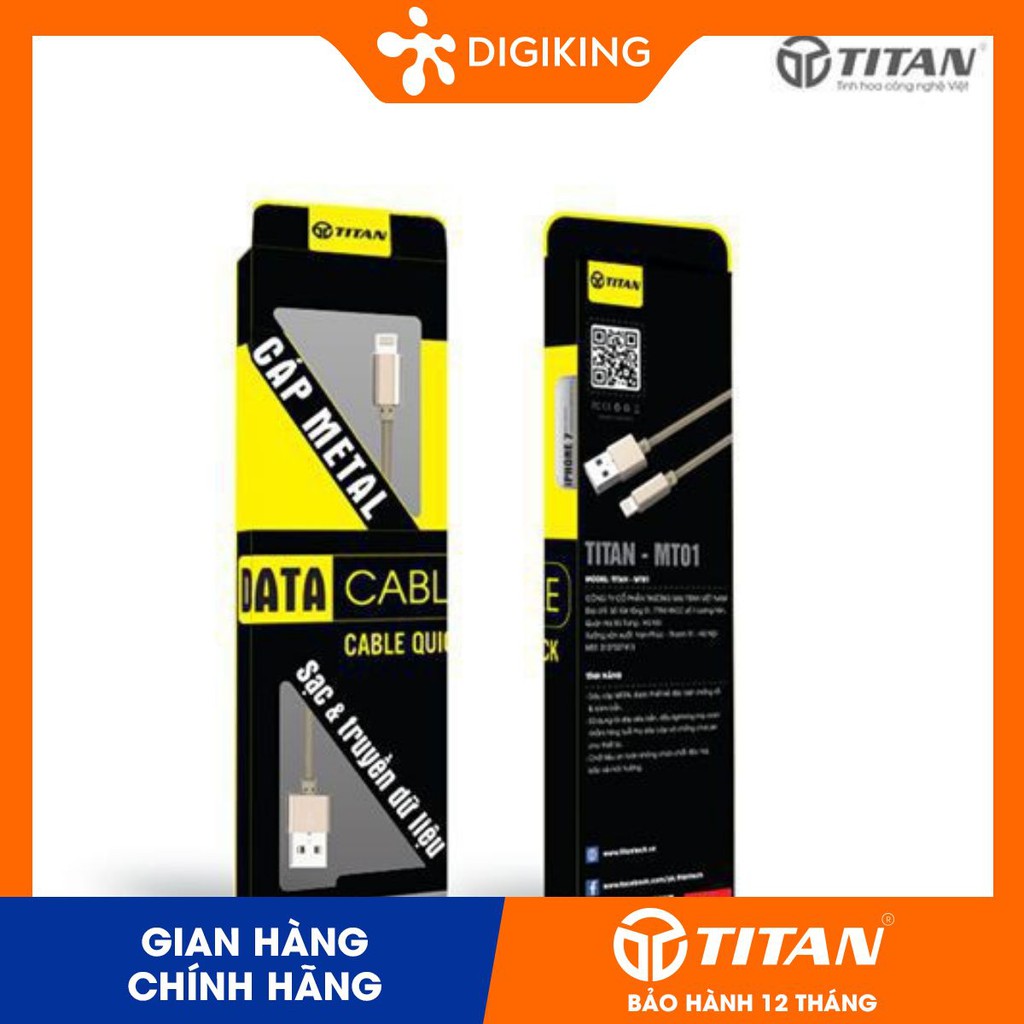 Cáp sạc 1m TITAN-MT01 (BẢO HÀNH 12 THÁNG)