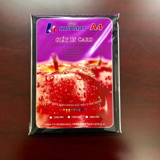 Giấy in phun Kim Mai in 2 mặt, A4 50 tờ/ xấp Đl 230g