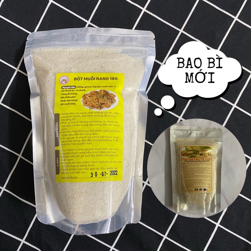 1kg Bột Muối Rang 186 (làm gà / ếch / sườn sụn / hải sản rang muối ngon - tiện lợi - đơn giản)