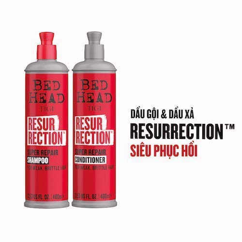 Dầu gội xả tái sinh Tigi Bed Head Resurrection Super Repair 400mlx2