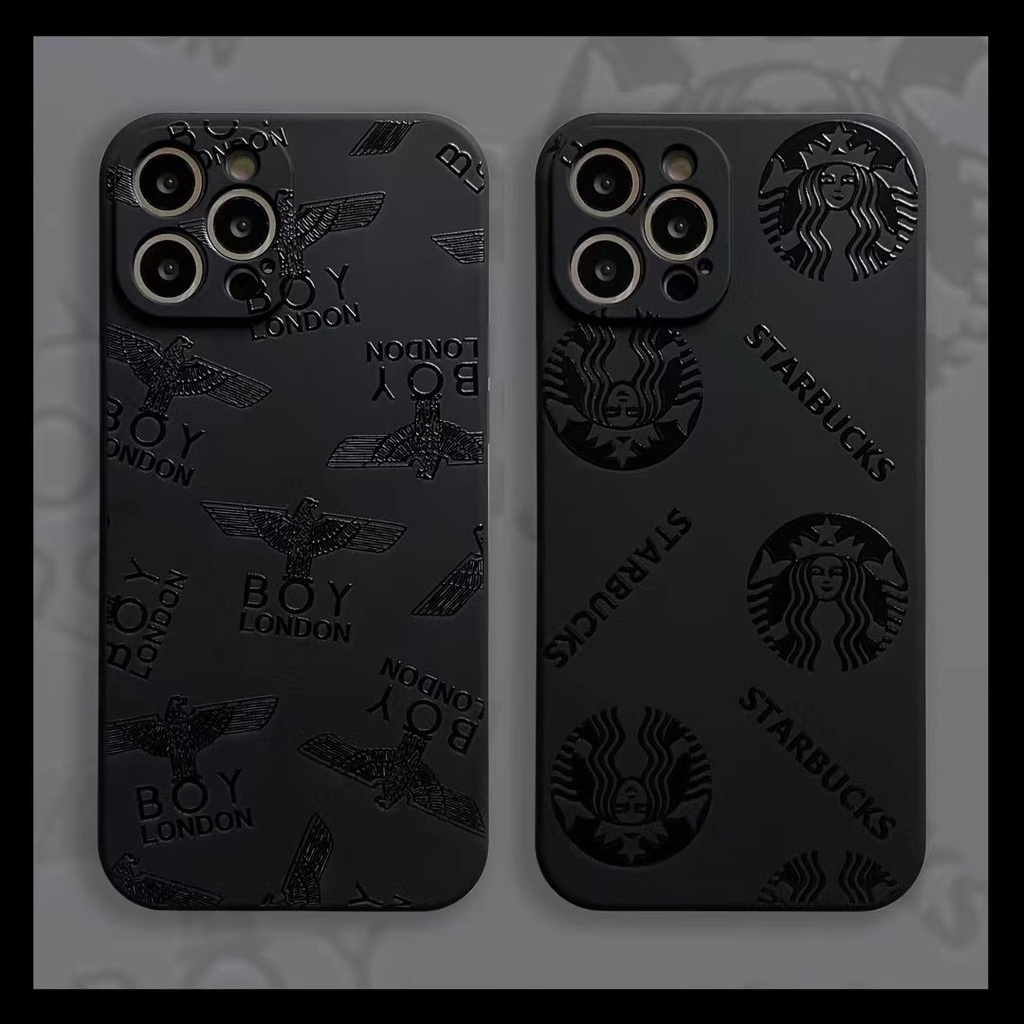 15 pro Max 14 pro Max 13promax 12promax starbucks BOY Ốp điện thoại mềm lỗ mịn iphone 11 11pro Max X
