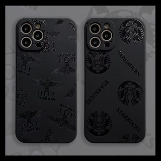 15 pro Max 14 pro Max 13promax 12promax starbucks BOY Ốp điện thoại mềm lỗ mịn iphone 11 11pro Max XR XSmax ix i8plus i7