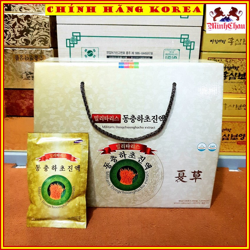 Nước đông trùng hạ thảo hàn quốc xách quà tặng 30 gói, minhchau
