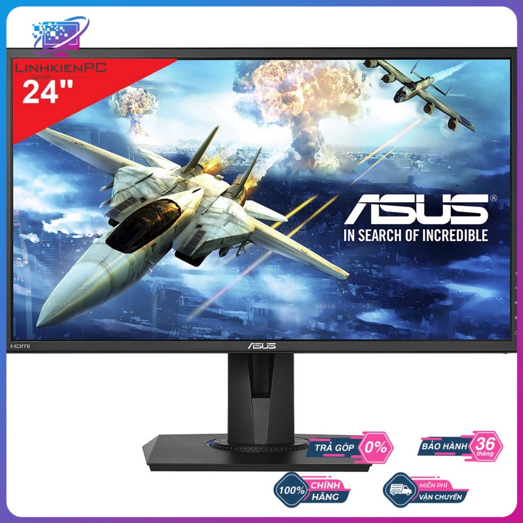 Màn hình chơi game LCD Asus VG245HE GAMING 24INCH/Full HD/1ms/FreeSync - linhkienpcgiatot