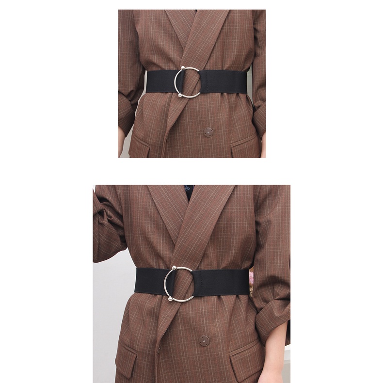 Thắt Lưng Co Giãn Màu Vàng/Bạc Mới Cho Nữ