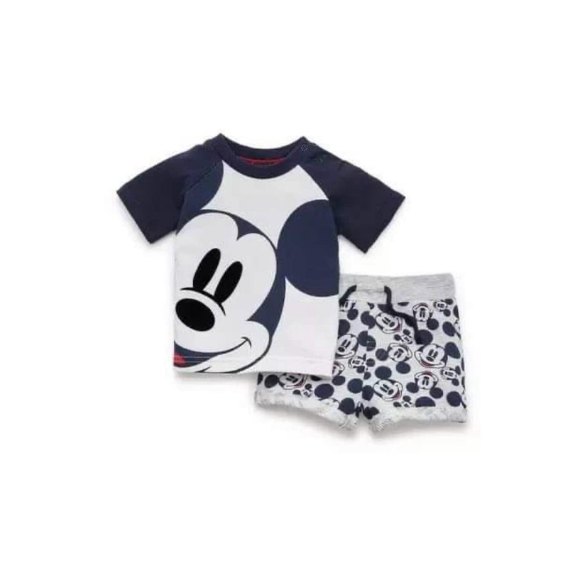 Đồ bộ bé trai Combo 2 bộ mickey đen than chất cotton 4 chiều hình in 3d sắc nét