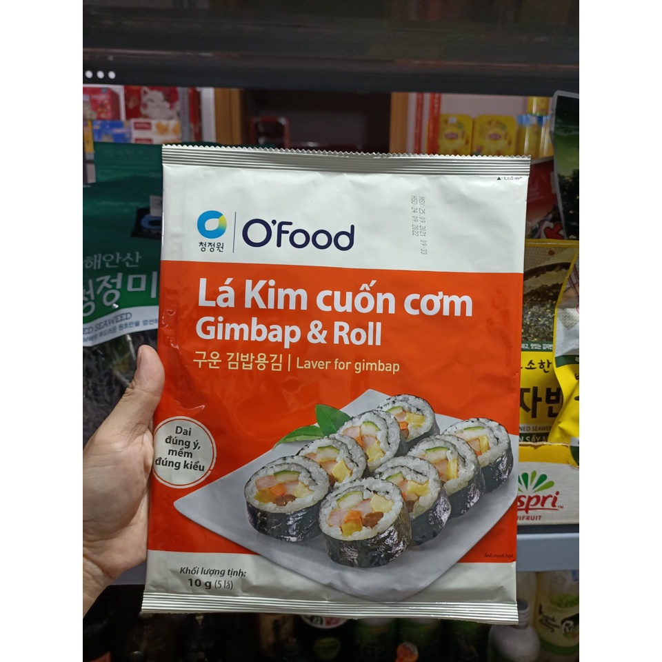 Lá rong biển cuộn cơm O’Food Hàn Quốc 10g/5lá