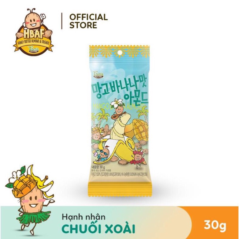 Hạt Hạnh Nhân Tom's Farm Hàn Quốc 30g