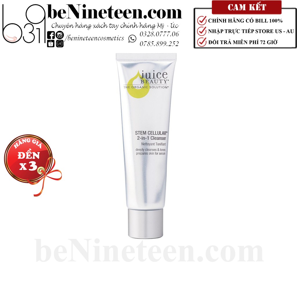 Sữa Rửa Mặt & Dưỡng Ẩm Juice Beauty Stem Cellular 2-in-1 Cleanser