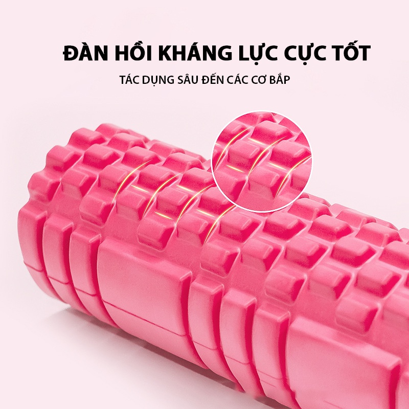 Con Lăn Massage Lưng Foam Roller ‎33x13 cm Tập Yoga Tập Gym Tại Nhà Ống Lăn Xốp Thể Thao Giãn Cơ Đa Năng Hàng Đẹp