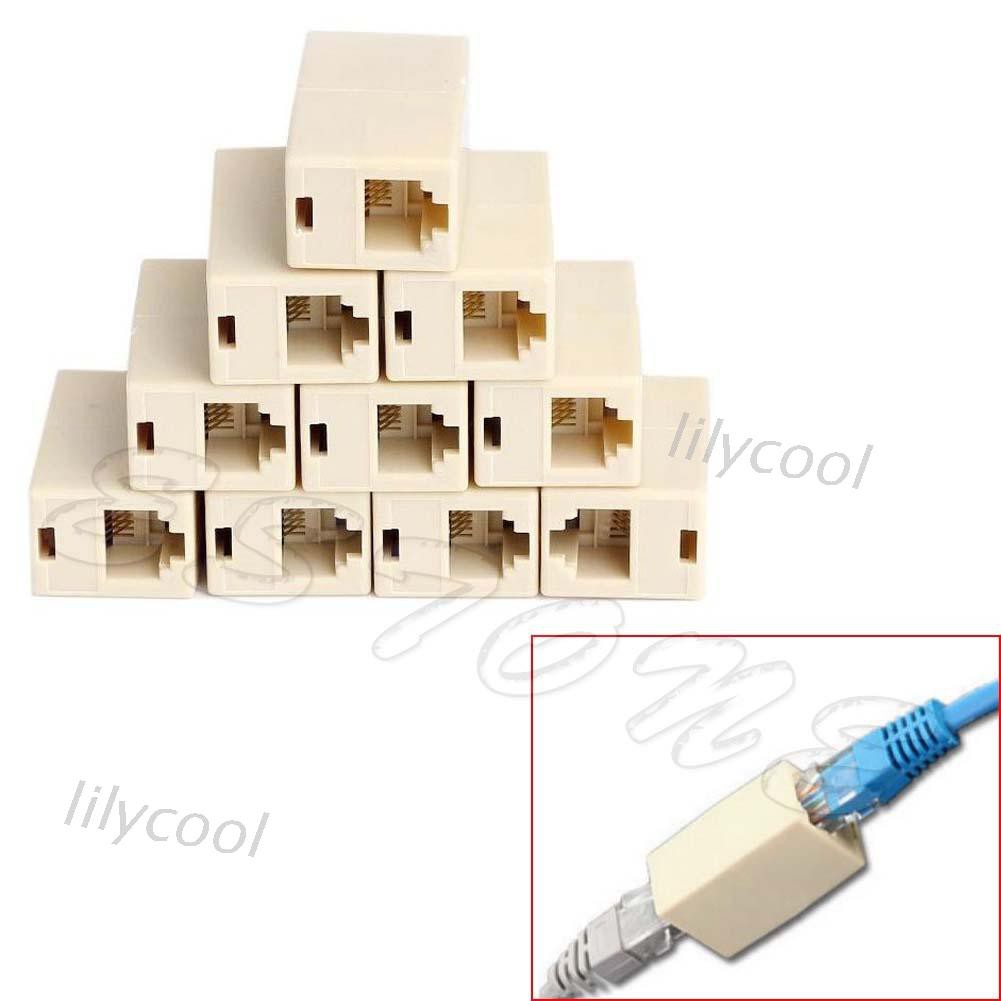 Set 10 Đầu Nối Dây Cáp Mạng Lan Rj45 Cat5