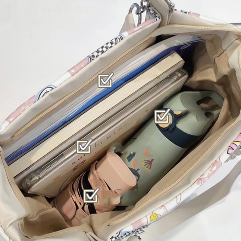 Ielgy Túi tote Xách Tay Mua Sắm Kẻ Caro Dễ Thương Cho Nữ