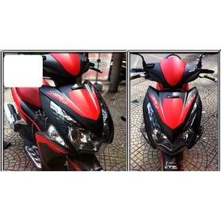 Tem trùm air blade đỏ đen đời 2011, độ team trùm ab dán phủ dàn áo xe đen đỏ rẻ đẹp