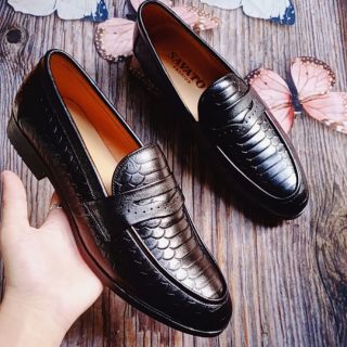 Giầy công sở nam giầy tây da bò nam giầy lười da bò nam  giầy nam độc lạ