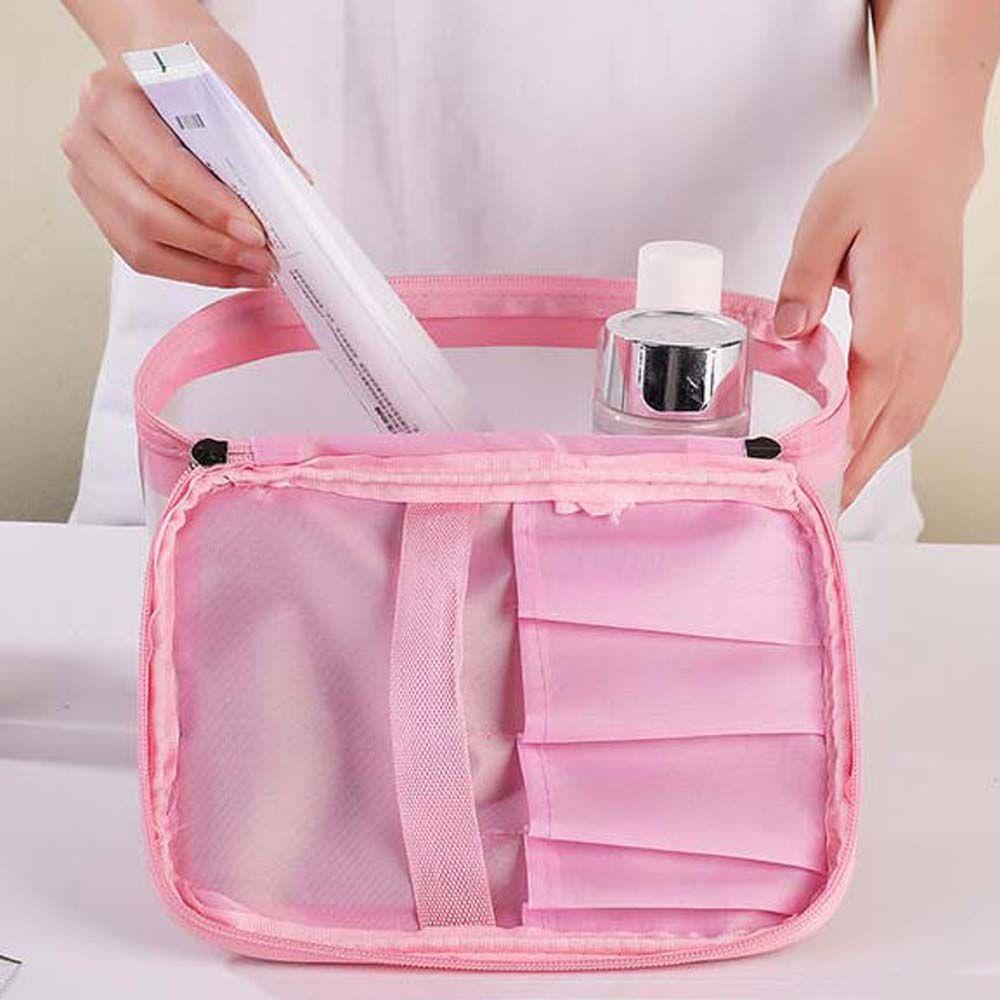 OCEANMAP Makeup Bag Portable Large Capacity Travel Waterproof Handbag PVC Cosmetic Storage Bag