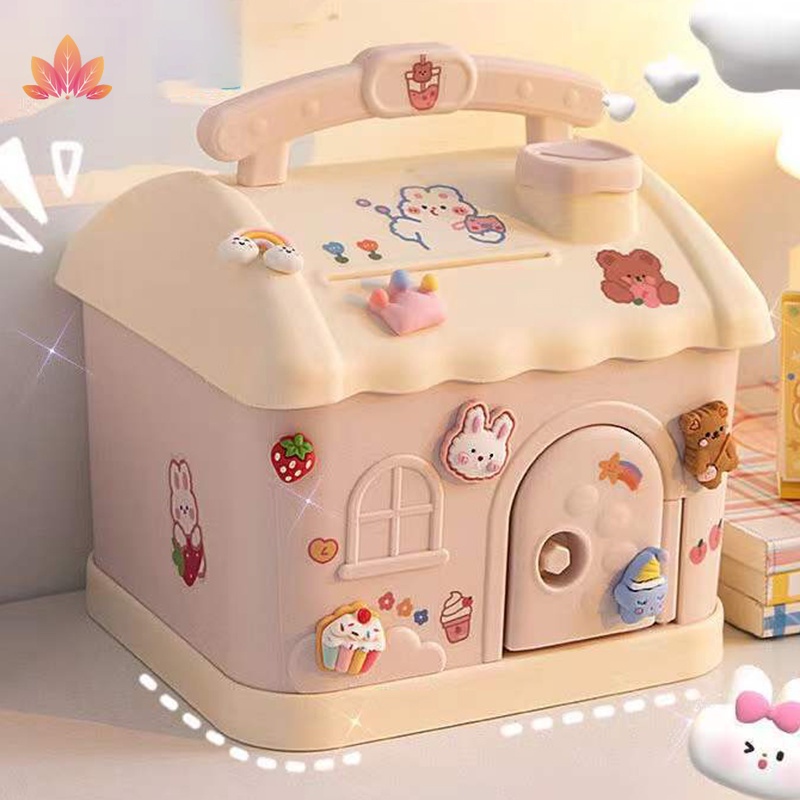 Hộp Đựng Tiền Tiết Kiệm Hình Dáng Dễ Thương Có Khóa Cài JP5