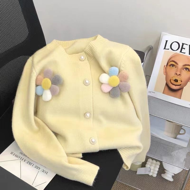 Áo Khoác Len Sáp Mềm Dáng Rộng Ngắn Thời Trang Mùa Thu Ba Chiều Cho Nữ