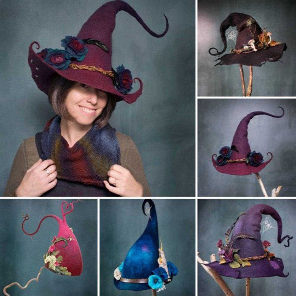 HS Mũ Phù Thủy Rộng Vành Hóa Trang Halloween
