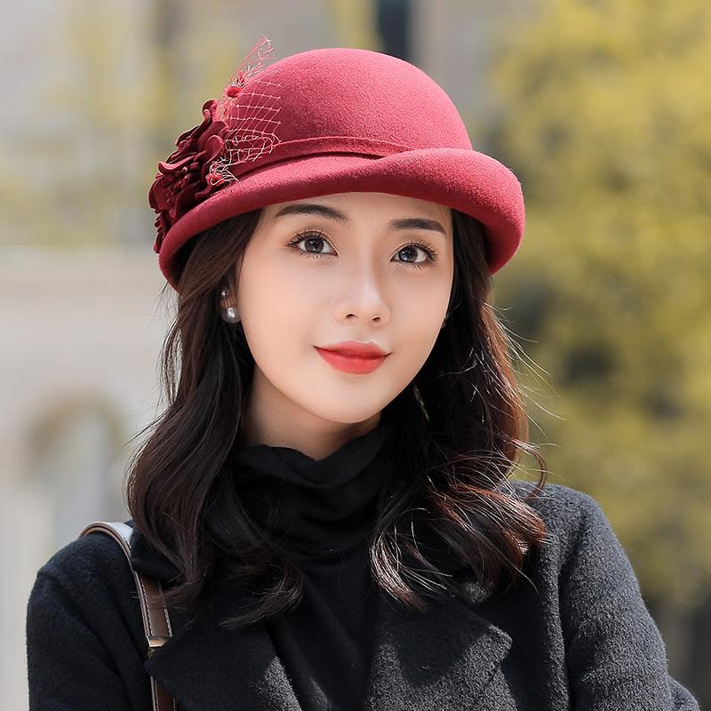 Nón beret Vải Len Nỉ Phong Cách Hàn Quốc Thời Trang Thu Đông Cho Nữ Trung Niên