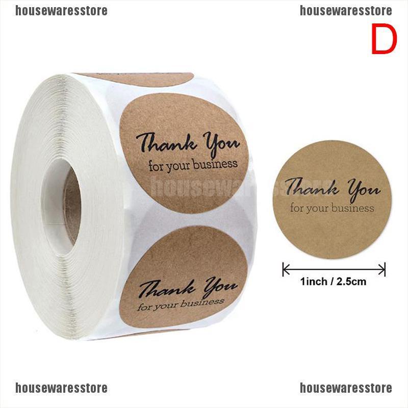 [Hàng mới về] Cuộn 500 miếng dán trang trí in chữ thank you for your order