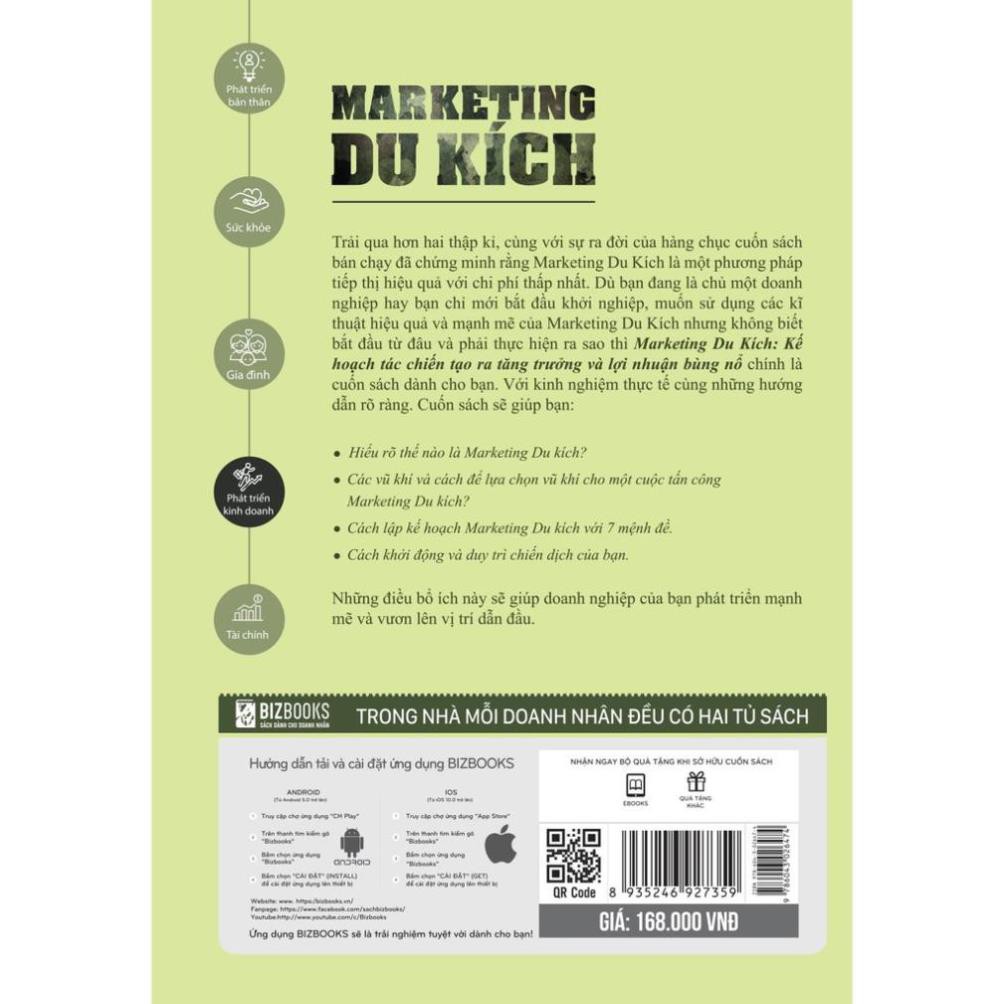 Sách - Marketing Du Kích: Kế Hoạch Tác Chiến Tạo Ra Tăng Trưởng Bùng Nổ Lợi Nhuận [BizBooks]