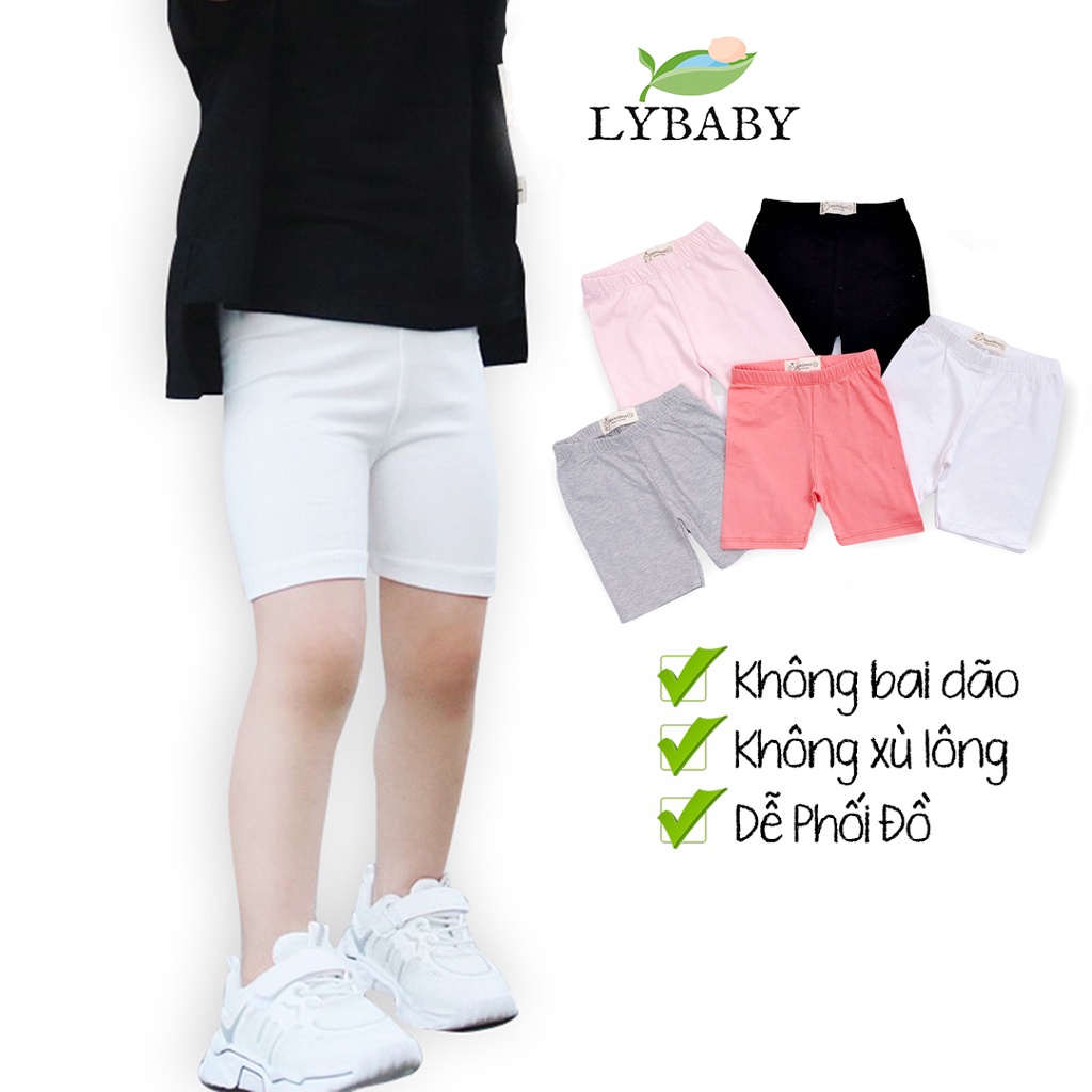 Quần Legging Đùi Mùa Hè Tiện Lợi LYBABY Cho Bé Gái QC12