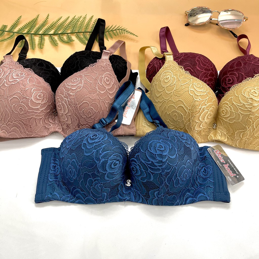 Áo ngực Thái lan có gọng, áo lót không mút cup C chất ren Sisterhood 937, Leblur