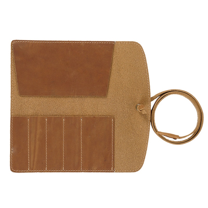 Túi Da Cuộn Đựng Cọ Trang Điểm Phong Cách Vintage