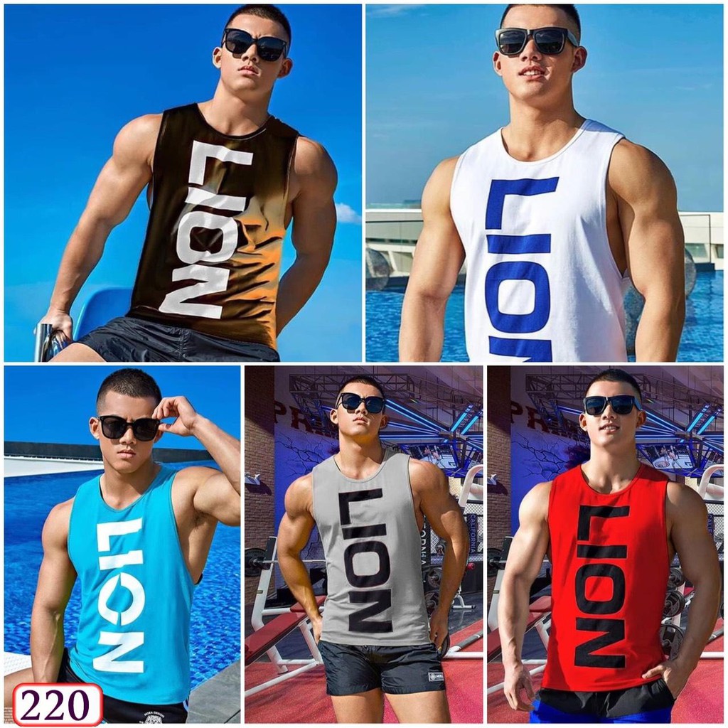 Áo Thể Thao TANKTOP LION Ba Lỗ Thun 4 Chiều Co Dãn 220 Cực Đẹp | BigBuy360 - bigbuy360.vn