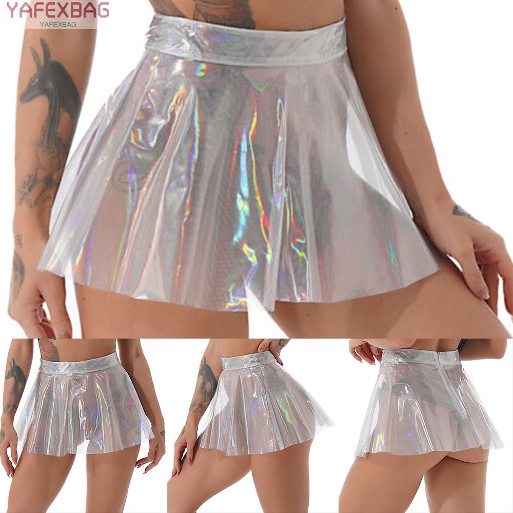 Women Mini Skirt 1 Piece High Waist Pleated Mini Skirts Skirts Clubwear