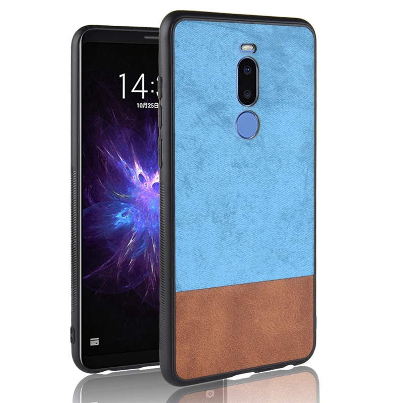 Meizu 15 Plus Hybrid PU Leather+Denim Fabric Case Cover Fabric Phone Case