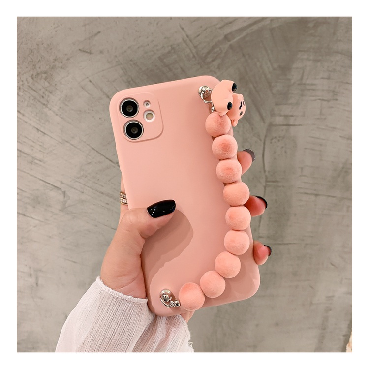 Ốp Điện Thoại Dẻo Họa Tiết Hoạt Hình Chú Gấu Kèm Dây Đeo Cho Samsung Note 8 9 10 Lite 10 Pro 20 Ultra