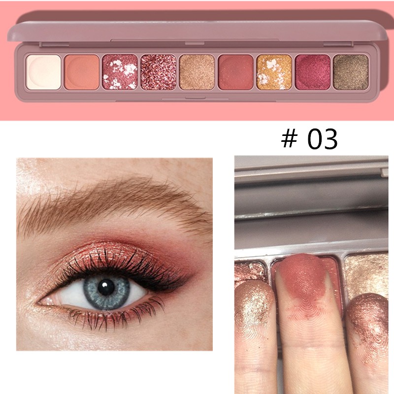 Bảng phấn mắt SEVICH 9 màu lì ánh ngọc trai chống nước lâu trôi dùng trang điểm | BigBuy360 - bigbuy360.vn
