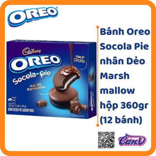 Bánh oreo socola pie nhân dẻo marshmallow hộp 180gr - 360gr