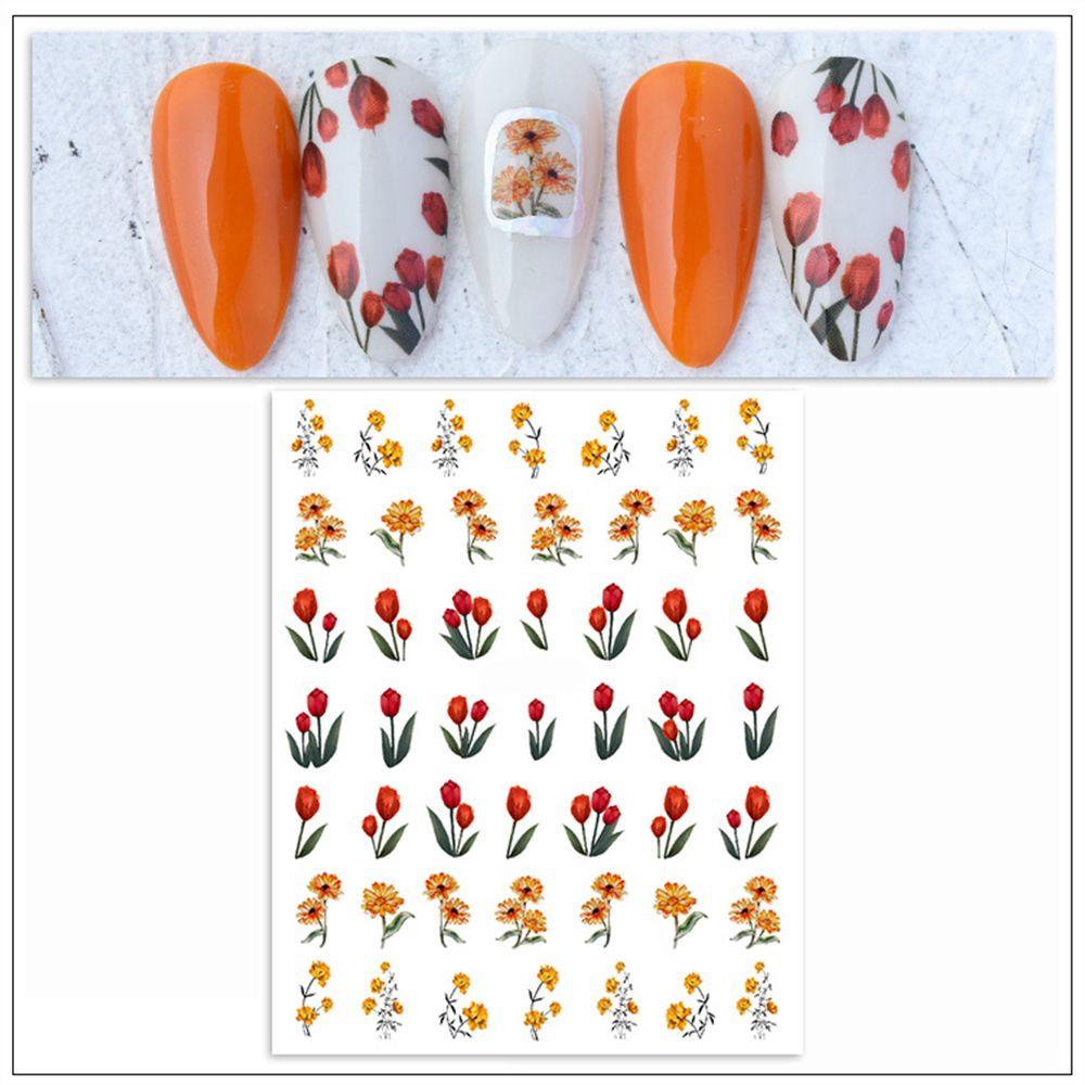 1 Tờ Nhãn Dán Trang Trí Móng Tay Nghệ Thuật Tự Dính