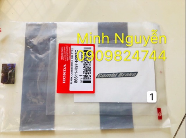 Tem Combi Brake dán dè trước