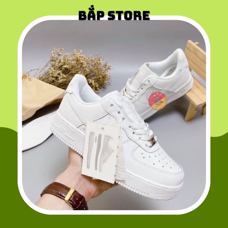 [Tặng Box Bảo Vệ] 🎁 Giày 𝐍𝐢𝐤𝐞 trắng nam nữ, giày sneaker 𝐍𝐢𝐤𝐞 AF1 trắng bản đẹp đầy đủ bill box