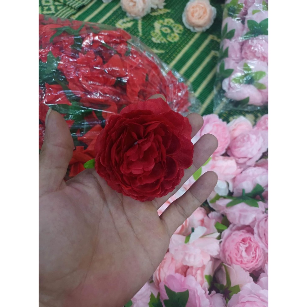 trang trí bánh [FREESHIP❤️] hoa lụa mẫu đơn