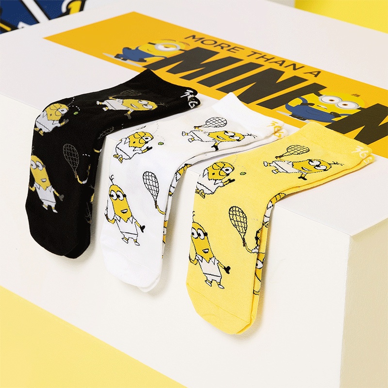 361 Degrees Women Minions Sports Socks Casual Socks 512123046