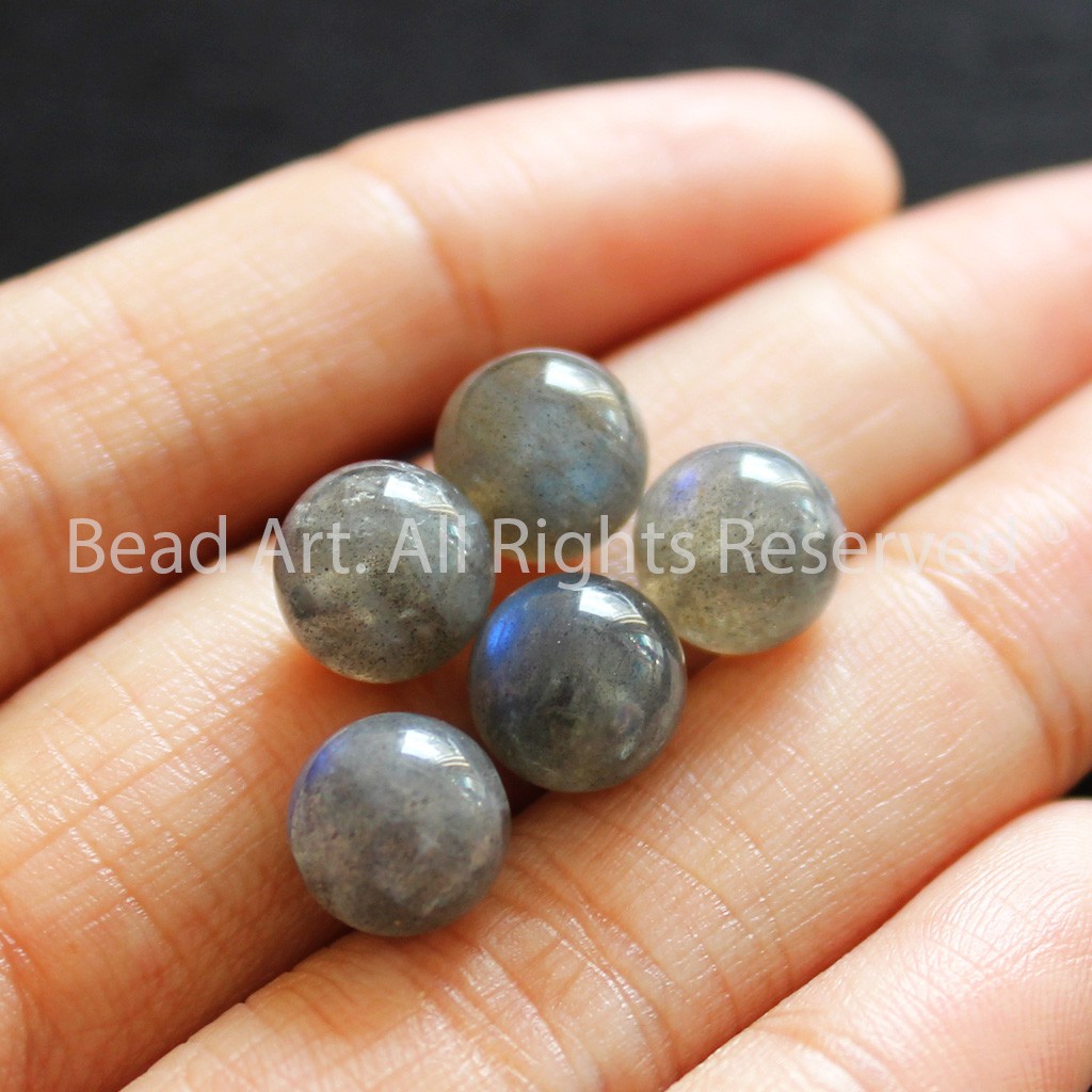 [1 Hạt] 8MM Labradorite Ánh Cầu Vồng Làm Trang Sức, Đá Phong Thuỷ, Mọi Cung Mệnh S49 - Bead Art