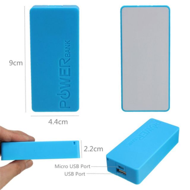 Box Sạc dự phòng 2 pin (đã bao gồm bin 18650) dung lượng Cao 6800 mah