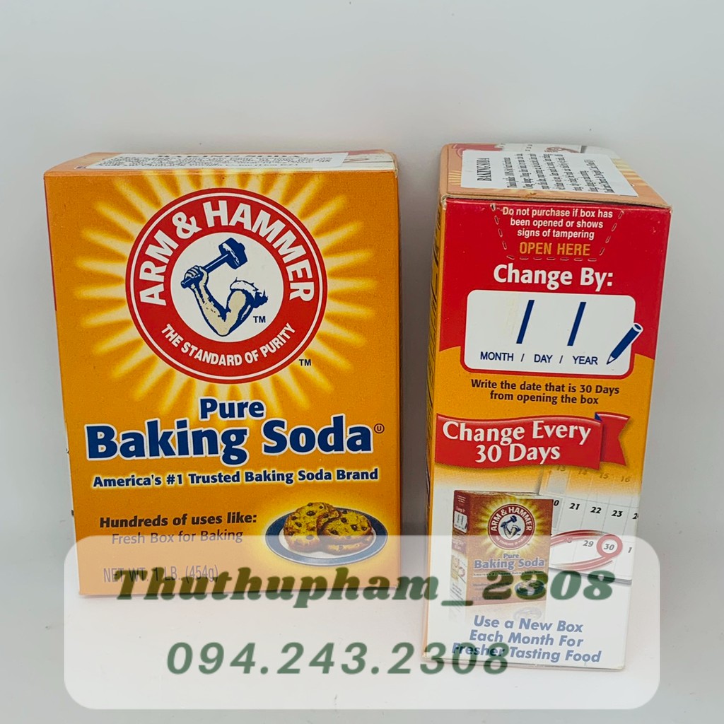 Bột Baking Soda đa công dụng khử mùi, diệt khuẩn, tẩy rửa, làm bánh, chăm sóc da 454g