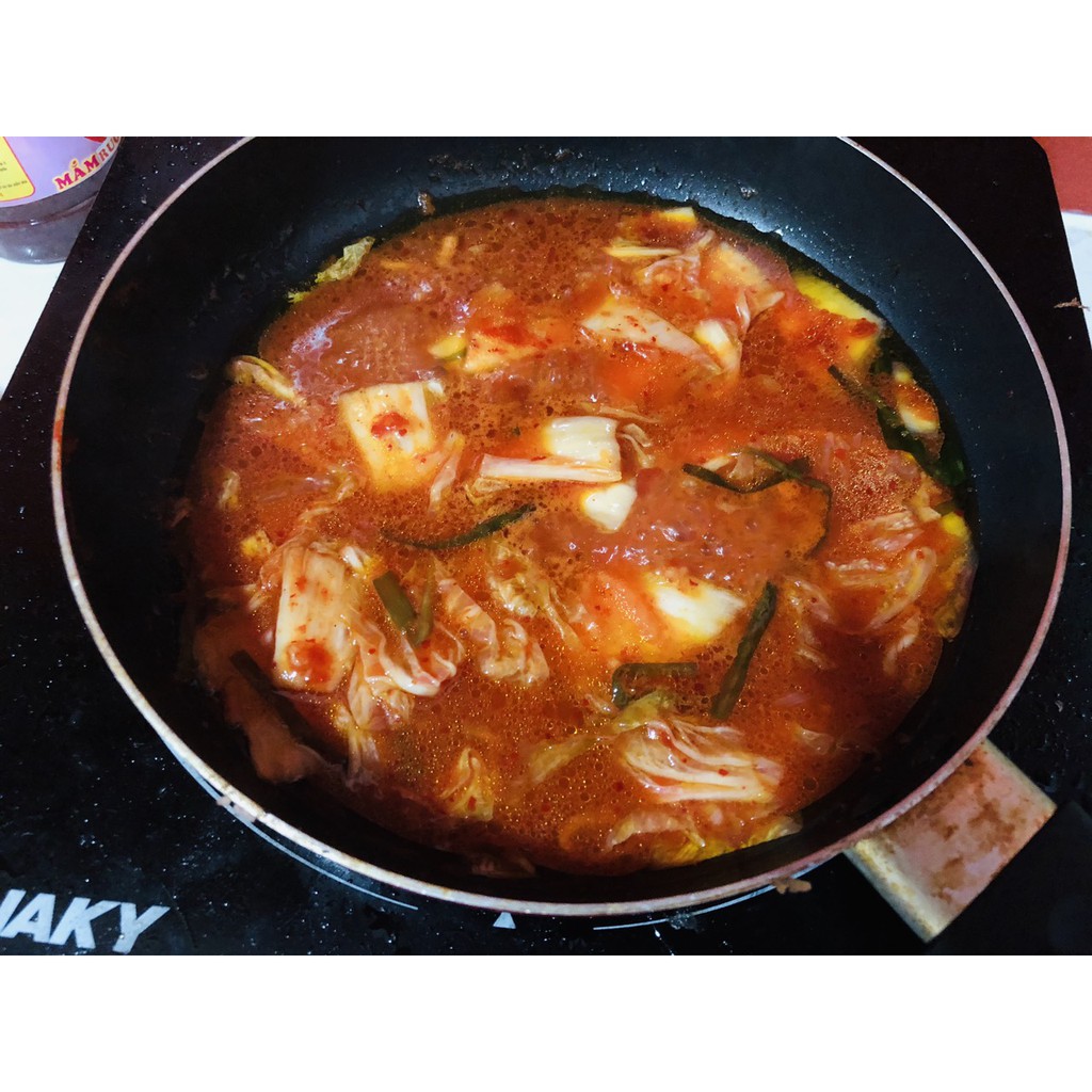 nguyên liệu nấu tokbokki phô mai mì cay (500g tok phô mai, mì chinnoo, sốt, ớt, kim chi, xúc xích)