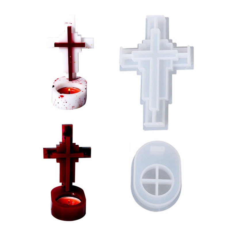 Bộ Khuôn Silicone Làm Chân Nến Resin DIY