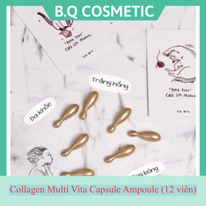 (Bán Chạy) Collagen Multi Vita Capsule Ampoule (12 viên)