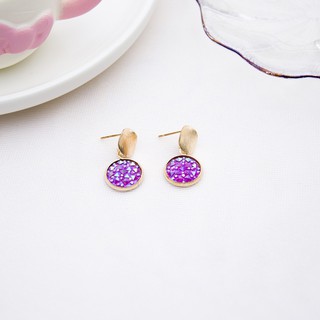 Bông tai nữ lấp lánh ánh tím